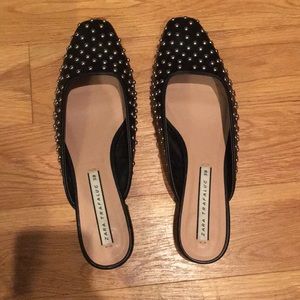 Zara studded flat mules
